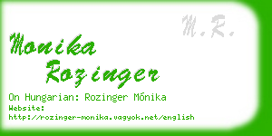 monika rozinger business card